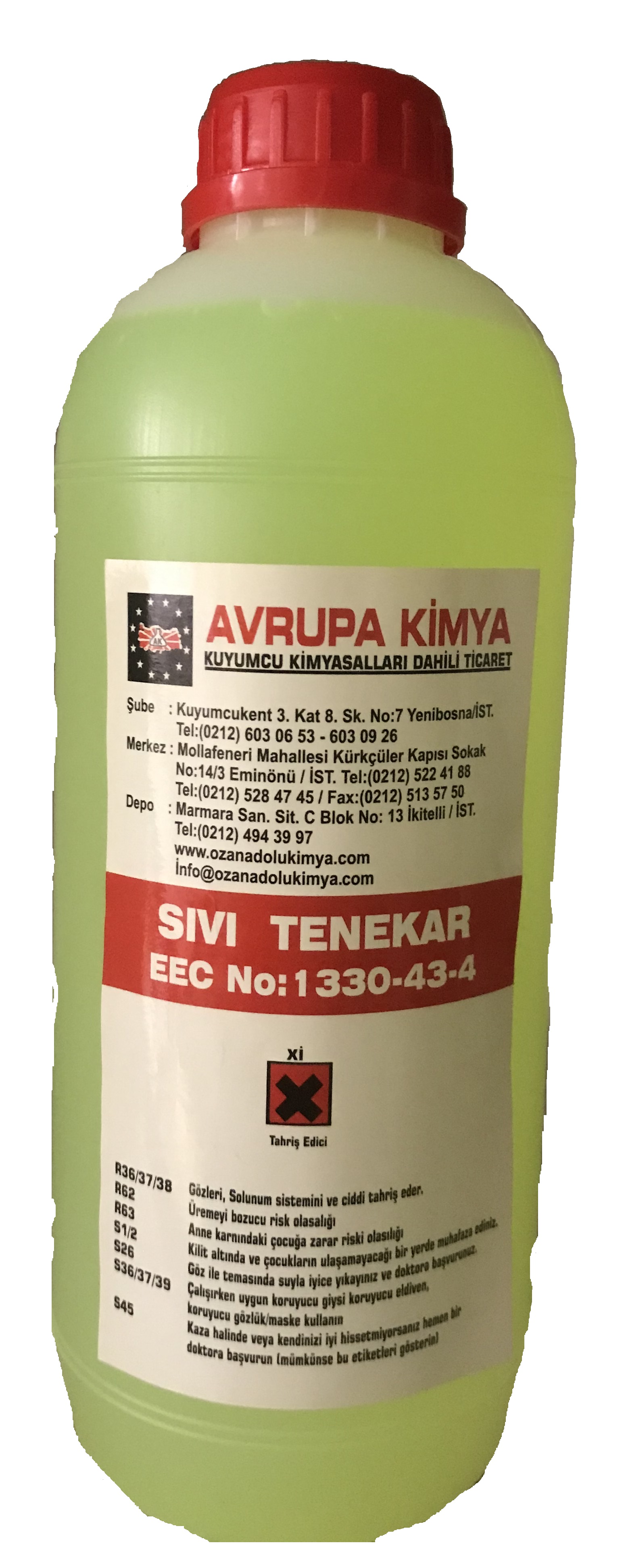 Sıvı Tenekar (Yerli-Yeşil) / Liquid Borax